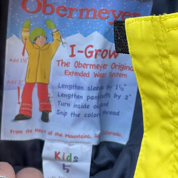Obermeyer Snow Overall Bib Youth Size 5 I grow preloved markings throughout - Picture 2 of 8